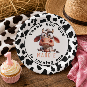 Holy Cow Caricatures I’m One Cowgirl 1st Birthday Paper Plates