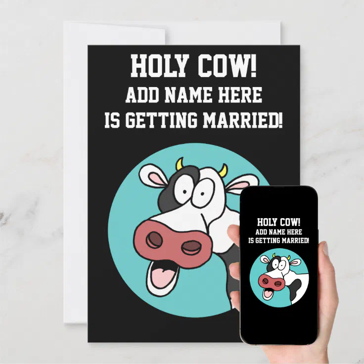 Holy Cow Cartoon Bachelor Party Invitation | Zazzle Holy Cow Cartoon Bachelor Party Invitation | Zazzle