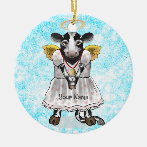 Holy Cow  Ceramic Ornament
