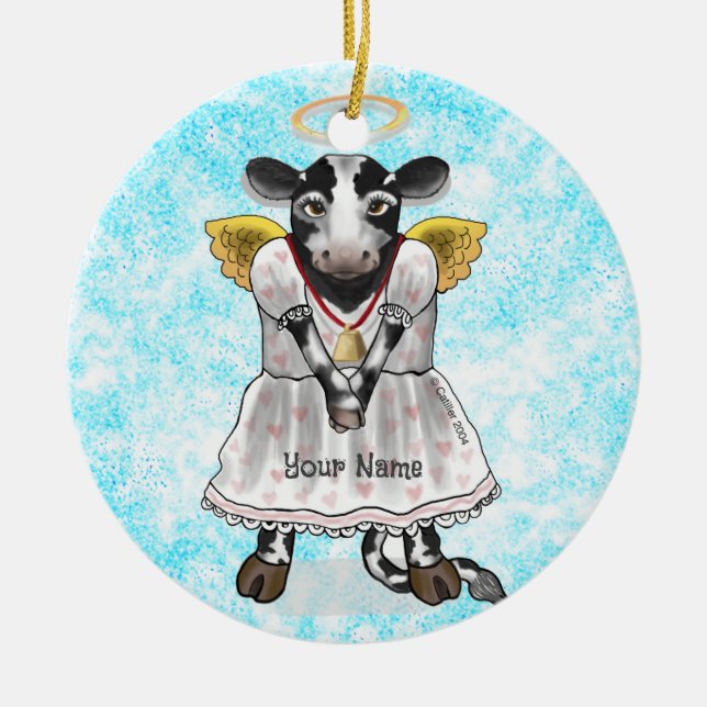 Holy Cow  Ceramic Ornament (Front)