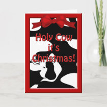 Holy Cow Christmas Greeting Card