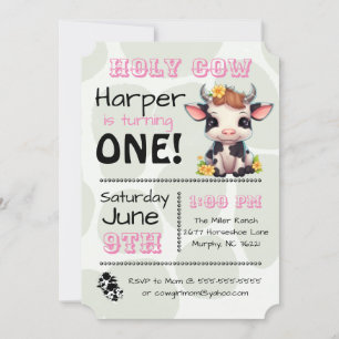 Holy Cow Country Birthday Party Invitation