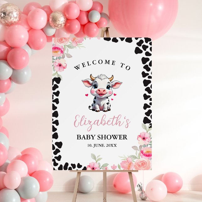 Holy Cow , Cute Cow Baby shower Girl Foam Board (Creator Uploaded)