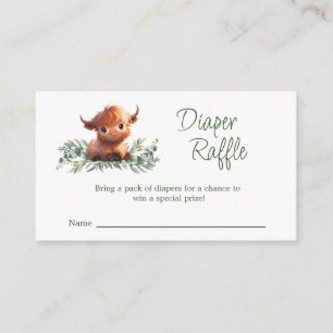 HOLY COW DIAPER RAFFLE Enclosure Card