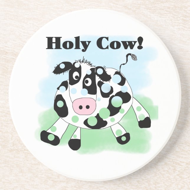 Holy Cow Drink Coaster (Front)
