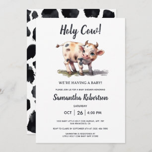 Holy Cow Farm Animal Gender Neutral Baby Shower Invitation