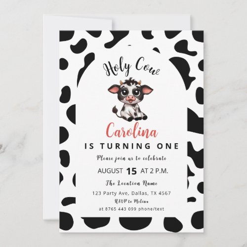 Holy Cow First Birthday Holiday Card