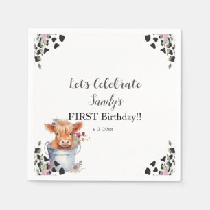 Holy Cow First Birthday  Napkins