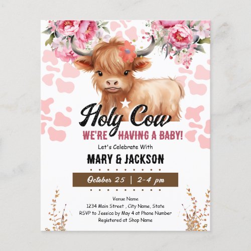 Holy Cow Floral Baby Shower