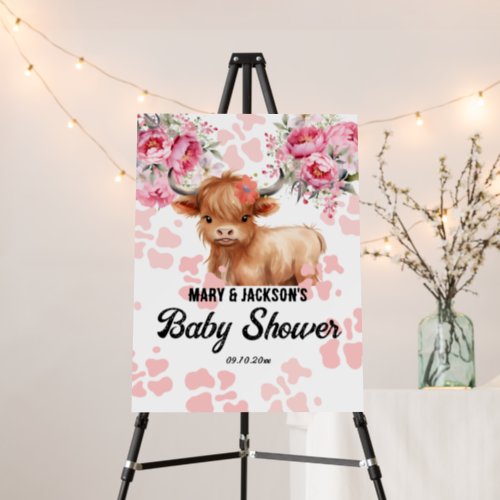 Holy Cow Floral Baby Shower Foam Board