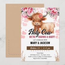 Holy Cow Floral Baby Shower