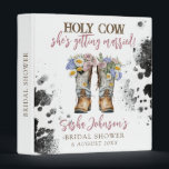 Holy Cow Floral Cowboy Boots Bridal Shower 3 Ring Binder<br><div class="desc">Holy Cow Floral Cowboy Boots Bridal Shower 3 ring binder</div>