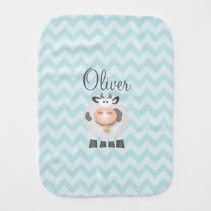 Holy Cow Funny Cute Farm Animal Cartoon Unisex Burp Cloth