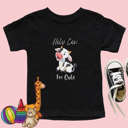  Holy Cow Funny Im Cute Baby T_Shirt