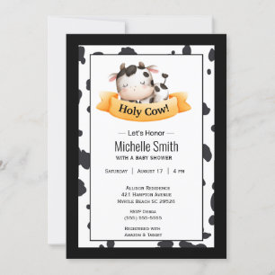 Holy Cow Gender Neutral Baby Shower Invitation