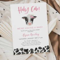 Holy Cow Girl Baby Shower  Invitation