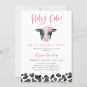 Holy Cow Girl Baby Shower  Invitation (Front)