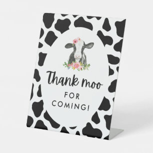 Holy Cow Girl Birthday Thank Moo For Coming Sign