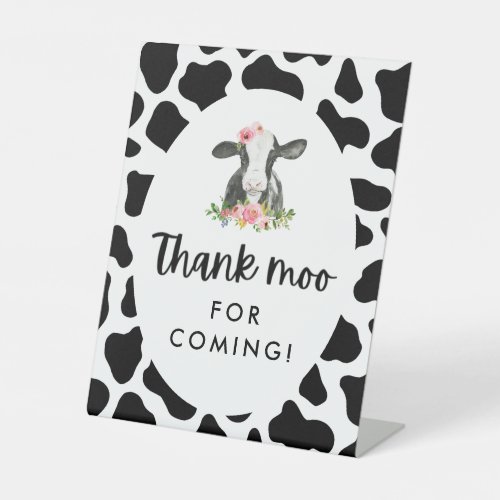 Holy Cow Girl Birthday Thank Moo For Coming Sign
