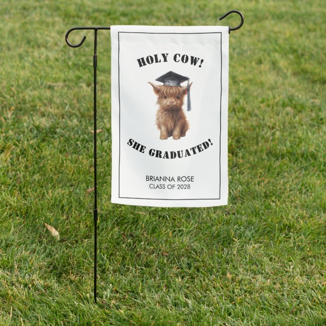 Holy Cow! Graduation  Garden Flag (In SItu)