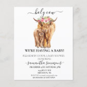 Holy Cow Highland Calf Baby Shower Budget | Zazzle