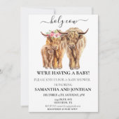 Holy Cow Highland Calf Baby Shower Couples  Invitation (Front)