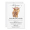 Holy Cow Highland Calf Baby Shower Watercolor  Inv