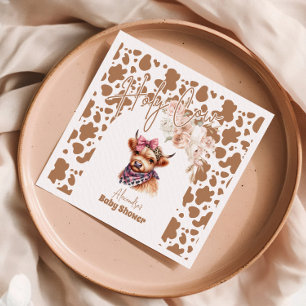 Holy Cow Highland Cow Baby Shower Napkins