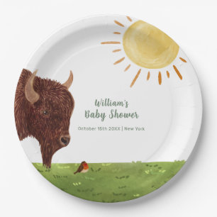 Holy Cow Highland Farm Animal Baby Shower  Paper Plates