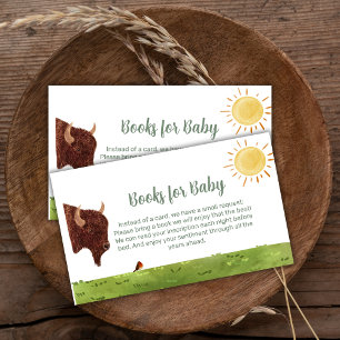 Holy Cow Highland Farm Books For Baby Shower  Enclosure Card