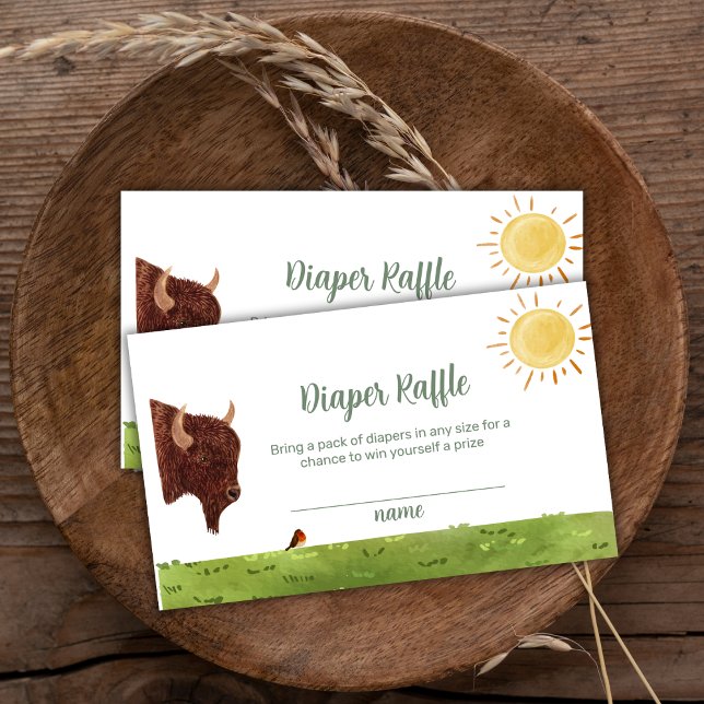 Holy Cow Highland Farm Diaper Raffle Baby Shower  Enclosure Card (Holy Cow Highland Farm Diaper Raffle Baby Shower Enclosure Card)