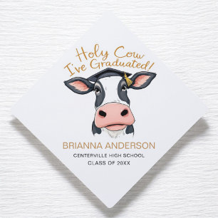 Holy Cow I Graduated Graduation Cap Topper