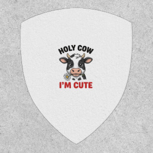 Holy Cow I’m Cute Funny Cow Vintage Engraving Desi Patch