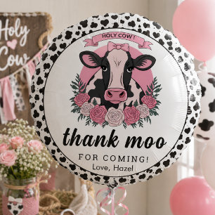 Holy Cow I’m One Cowgirl 1st Birthday Party Balloon