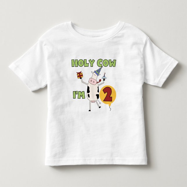Holy Cow I'm 2 Birthday T-shirts and Gifts (Front)