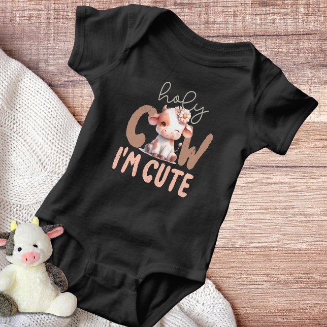 Holy Cow I'm Cute Baby Bodysuit (Creator Uploaded)