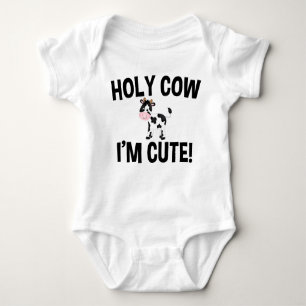 Holy Cow I'm Cute! Baby Bodysuit