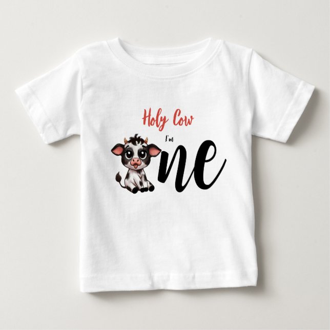 holy cow i'm one baby T-Shirt (Front)