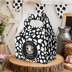 Holy Cow I'm One Cow Girl 1st Birthday Favor Boxes