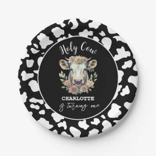 Holy Cow I'm One Cow Girl 1st Birthday Paper Plates