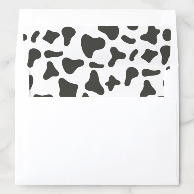 Holy Cow I'm One Cow Print Birthday Envelope Liner (In Envelope)