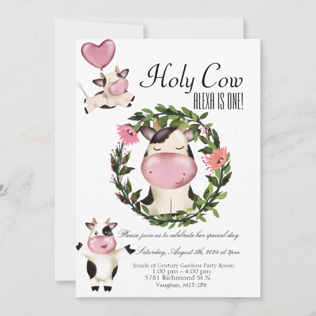 Holy Cow!  Invitation (Front)