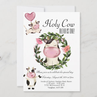 Holy Cow! Invitation