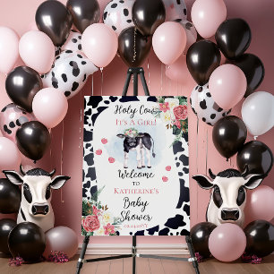 Holy Cow, It's A Girl Baby Shower Welcome Foam Board