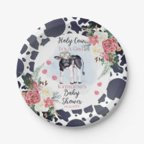 Holy Cow, It's A Girl Baby Shower Welcome  Paper Plates
