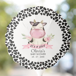 Holy Cow It's a Girl Cute Cow Baby shower Balloon