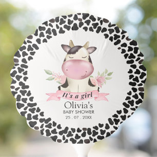 Holy Cow It's a Girl Cute Cow Baby shower Balloon