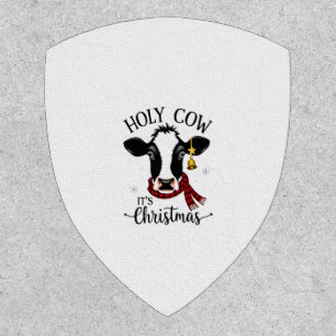 Holy Cow It's Christmas Funny Cow Lover Farm Anima Patch