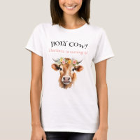 Holy Cow Jersey Cow Floral Girl's Birthday