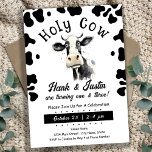 Holy Cow Kids Double Birthday Invitation<br><div class="desc">Holy Cow Funny surprised face watercolor artwork.  Children's cow farm animal birthday theme. Easy to personalize. Also available as a digital download! Double Joint Birthday</div>